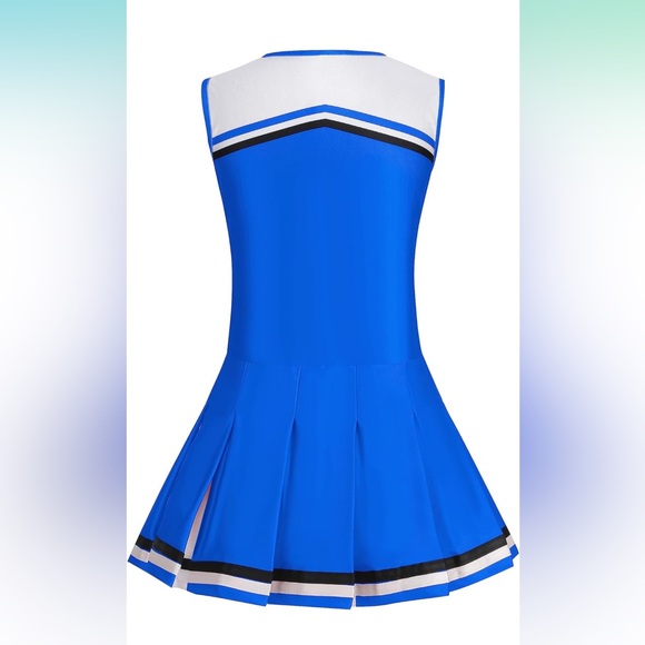 Cheerleader Costume Uniform Outfit Child Cute Cheerleading Outfit for Halloween - Picture 2 of 7